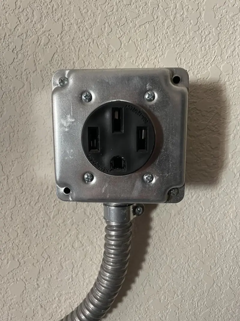 NEMA 14-50 outlet installed for Electrical Panel Upgrade in Hayfork